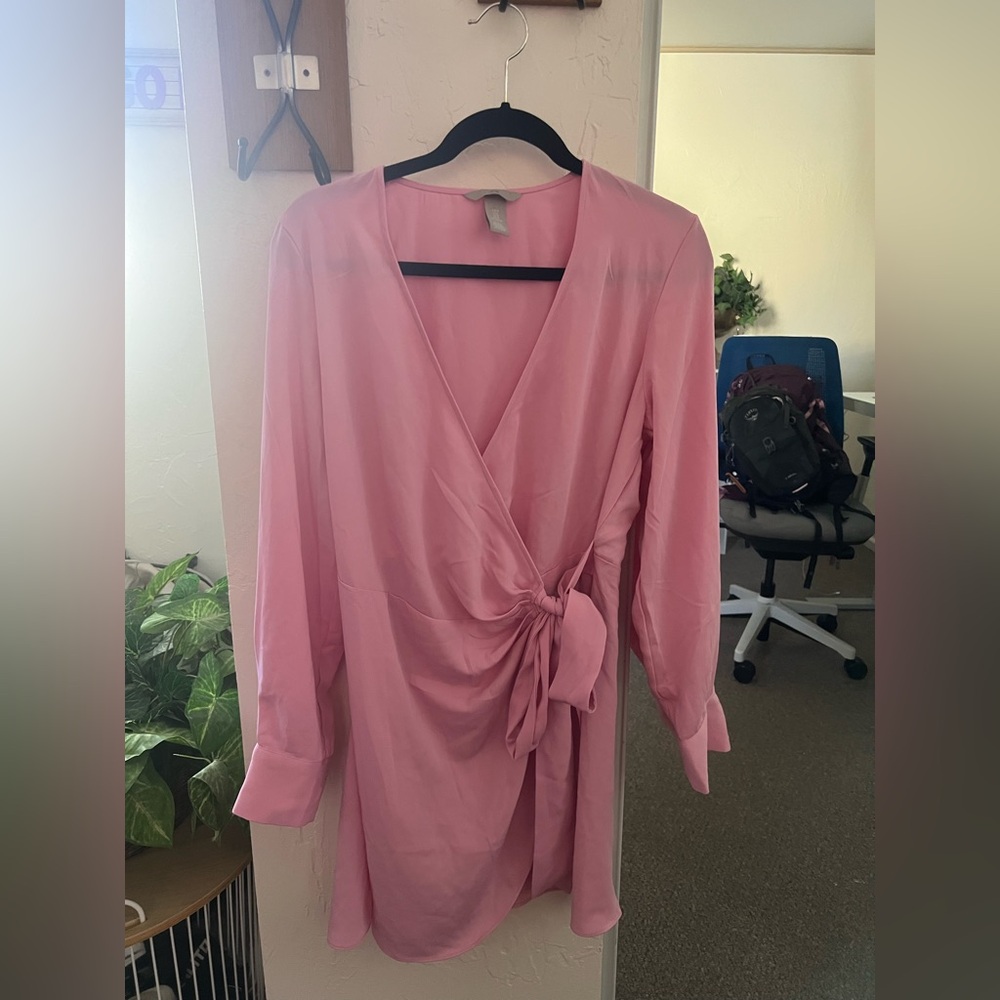 Pink Wrap Dress